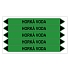 Značení potrubí, horká voda,5 ks, 150 × 12 mm